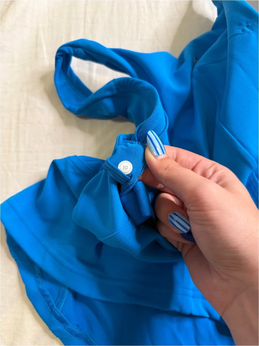 Blue Square-Neck Women’s Tank Top